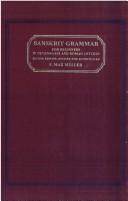 Cover of: a Sanskrit Grammar for Beginners by F.Max Muller, F. Max Müller