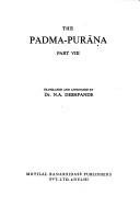 Cover of: Padma-Purana, Part 8 (Padma-Purana)