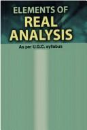 Cover of: Elements of Real Analysis