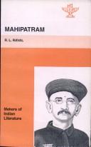 Cover of: Mahipatram by R.L. Raval