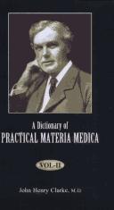 Cover of: dictionary of practical materia medica