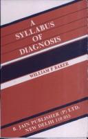 Cover of: Syllabus of Diagnosis