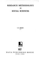 Cover of: Research Methodology in Social Sciences