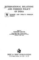 Cover of: Europe and India's Foreign Policy by Verinder Grover