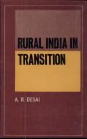 Cover of: Rural India in Transition by A.R. Desai