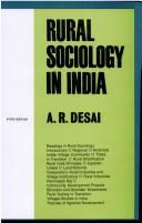Cover of: Rural Sociology in India by A.R. Desai