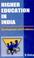 Cover of: Higher Education in India ; Development and Problems