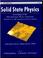 Cover of: Solid State Physics