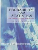 Cover of: Probabilidad y Estadistica Para Ingenieros - 6b by Raymond H. Myers, Sharon L. Myers, Ronald E. Walpole