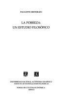 Cover of: La Pobreza: Un Estudio Filosofico (Filosofia)