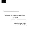 Cover of: Recuento de Las Elecciones del 2003 by Universidad Nacional Aut Onoma de M Exic