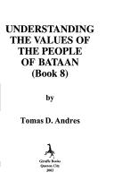 Cover of: Understanding Ilocano Values (Book 9) by Tomas D. Andres