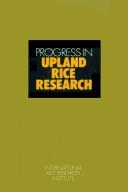 Cover of: Progress in upland rice research | 