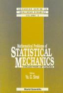 Cover of: Mathematical problems of statistical mechanics: collection of papers