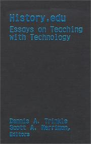 Cover of: History.edu: essays on teaching with technology