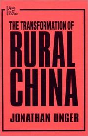Cover of: The Transformation of Rural China (Asia and the Pacific (Armonk, N.Y.).)