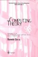 Cover of: Computing Theory '98: Proceedings of the 4th Australian Theory Symposium Cats'98 Perth 2-3 February 1998 (Australian Computer Science Communications)