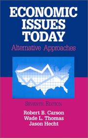 Cover of: Economic Issues Today by Robert B. Carson, Wade L. Thomas, Jason Hecht
