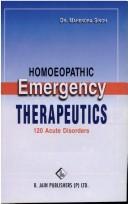 Cover of: Homoeopathic Emergency Therapeutics