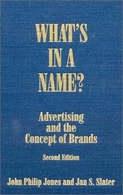 Cover of: What's in a Name: Advertising and the Concept of Brands