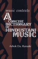 Cover of: Music Contexts: A Concise Dictionary of HIndustani Music