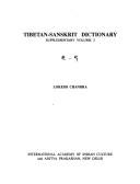 Cover of: Tibetan-Sanskrit Dictionary; Vol. 3