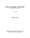 Cover of: Tibetan-Sanskrit Dictionary; Vol. 4