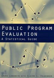 Cover of: Public Program Evaluation: A Statistical Guide