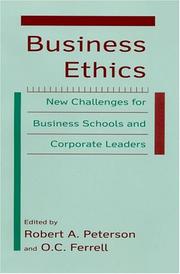 Cover of: Business Ethics: New Challenges for Business Schools and Corporate Leaders
