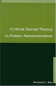 Cover of: Critical Social Theory in Public Administration