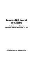 Cover of: Lessons not learnt by Assam | 