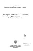 Cover of: Religia-Tozsamosc-Europa by 