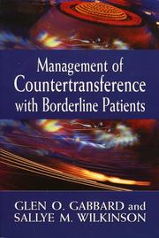 Cover of: Management of countertransference with borderline patients by Glen O. Gabbard M.D., Glen O. Gabbard M.D.