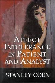 Cover of: Affect Intolerance in Patient and Analyst