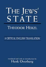 Cover of: The Jews' state by Theodor Herzl