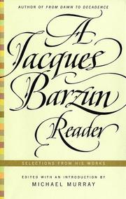 Cover of: A Jacques Barzun Reader by Jacques Barzun