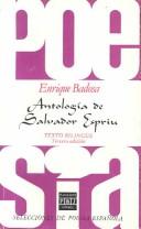 Cover of: Antologia Salvador Espriu/Anthology of Salvador Espriu