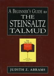 Cover of: A beginner's guide to the Steinsaltz Talmud