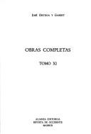 Cover of: Obras completas: Tomo XI