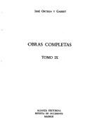 Cover of: Obras completas: Tomo IX