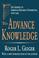 Cover of: To Advance Knowledge