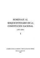 Cover of: Homenaje Al Sesquicentenario de La Constitucion Nacional (1853-2003)