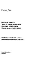 Cover of: Querida Familia, Tomo 2: Cartas Americanas by Manuel Puig