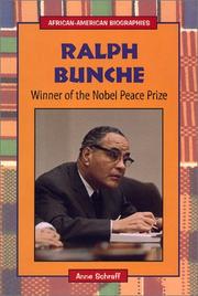 Cover of: Ralph Bunche: winner of the Nobel Peace Prize