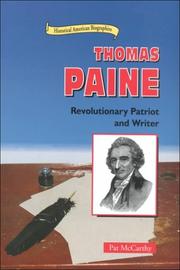 Cover of: Thomas Paine: revolutionary patriot and writer