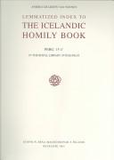 Lemmatized index to the Icelandic Homily Book by Andrea de Leeuw van Weenen