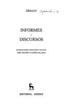 Cover of: Informes - Discursos