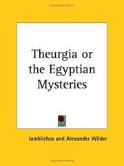 Cover of: Theurgia or the Egyptian Mysteries