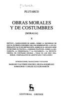 Cover of: Obras Morales Y De Costumbres X Moralia