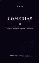 Cover of: Comedias: El Cartagines (Biblioteca Clasica Gredos)